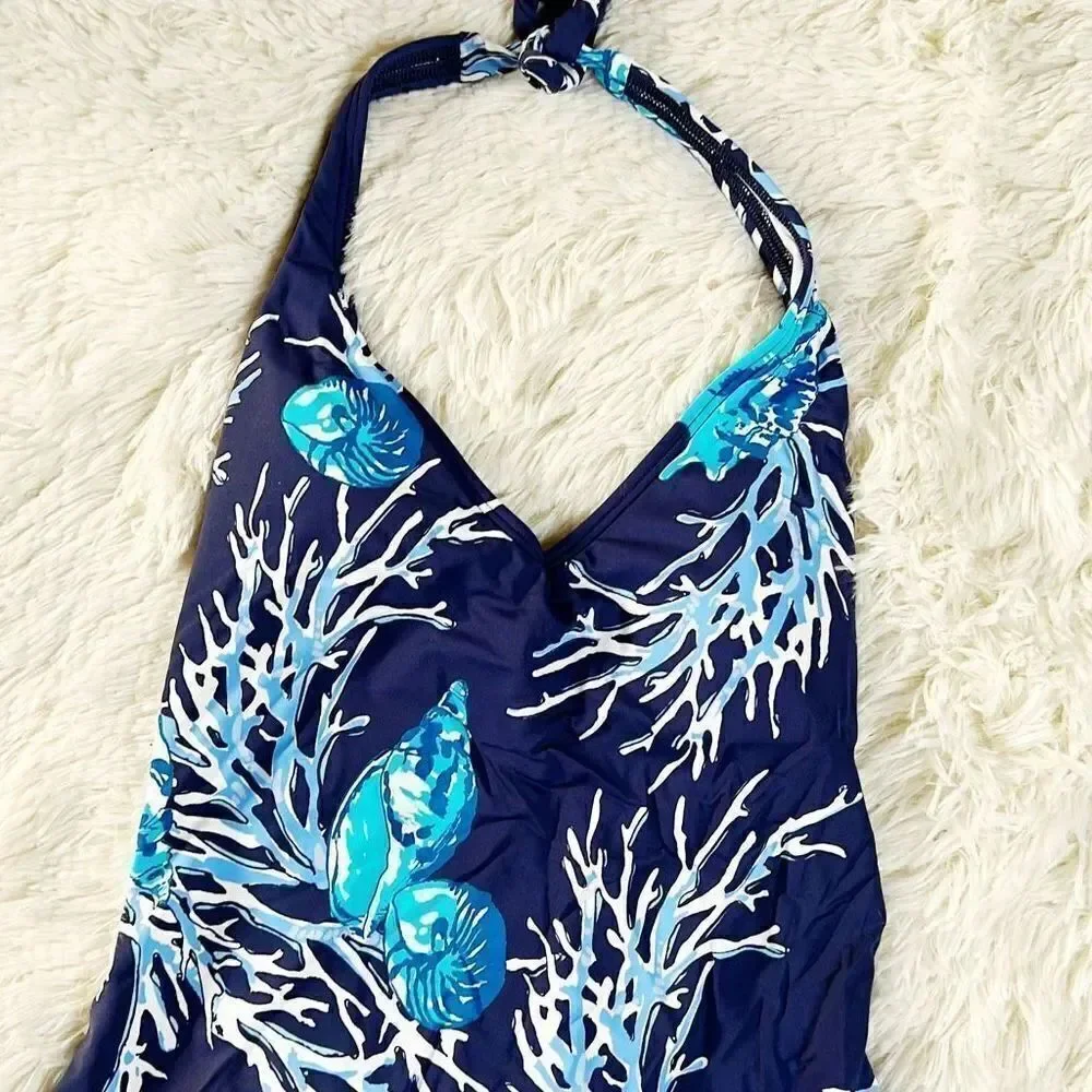 J . McLaughlin Miki One Piece Halter Swimsuit NWT Size 8